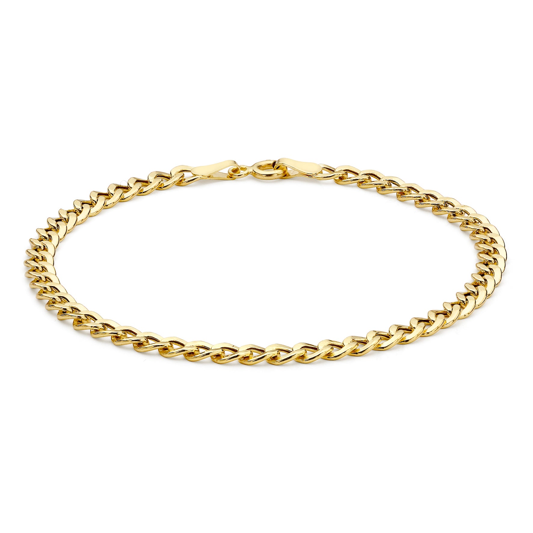 9ct Yellow Gold Ladies Curb Bracelet