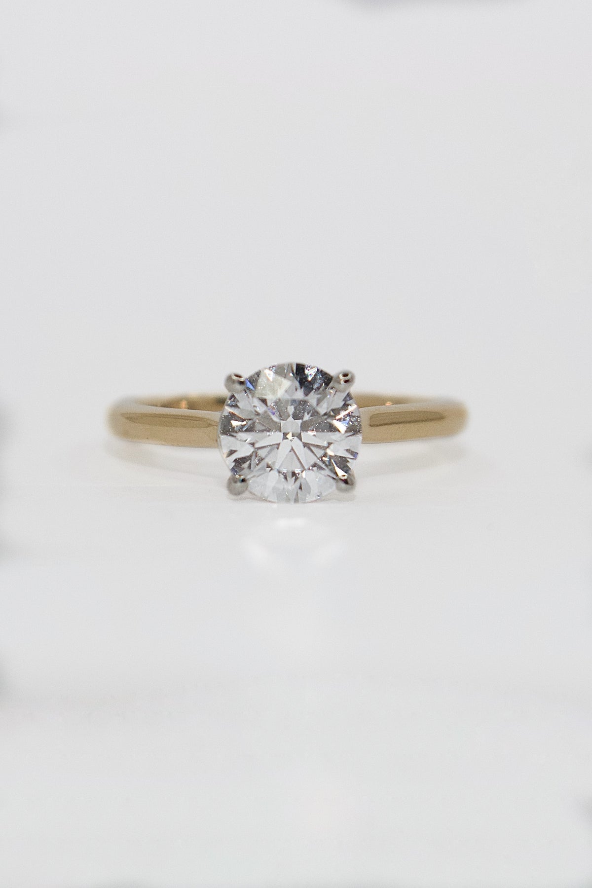 18K Yellow Gold 1.5ct Laboratory Grown Brilliant Cut Solitaire Ring