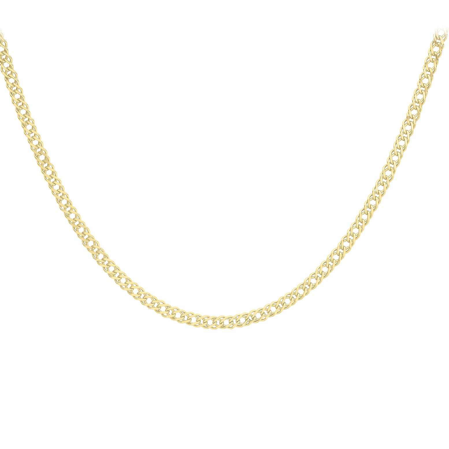 9ct Yellow Gold Double Curb Necklace