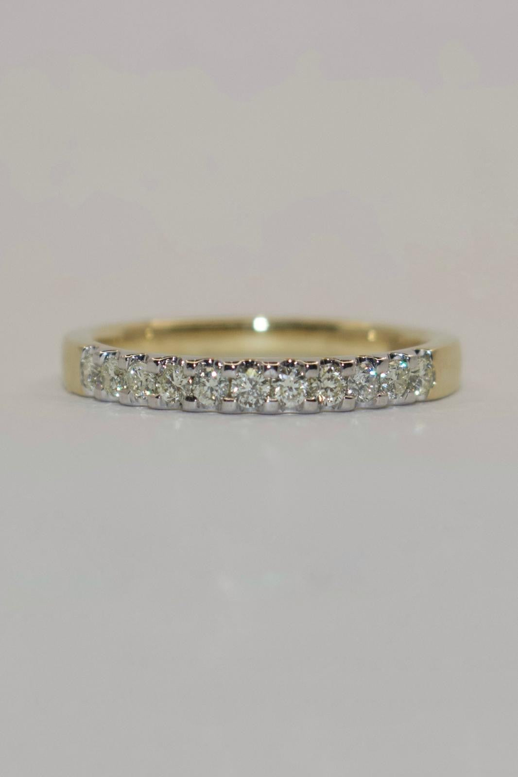 9K Yellow Gold Diamond Band