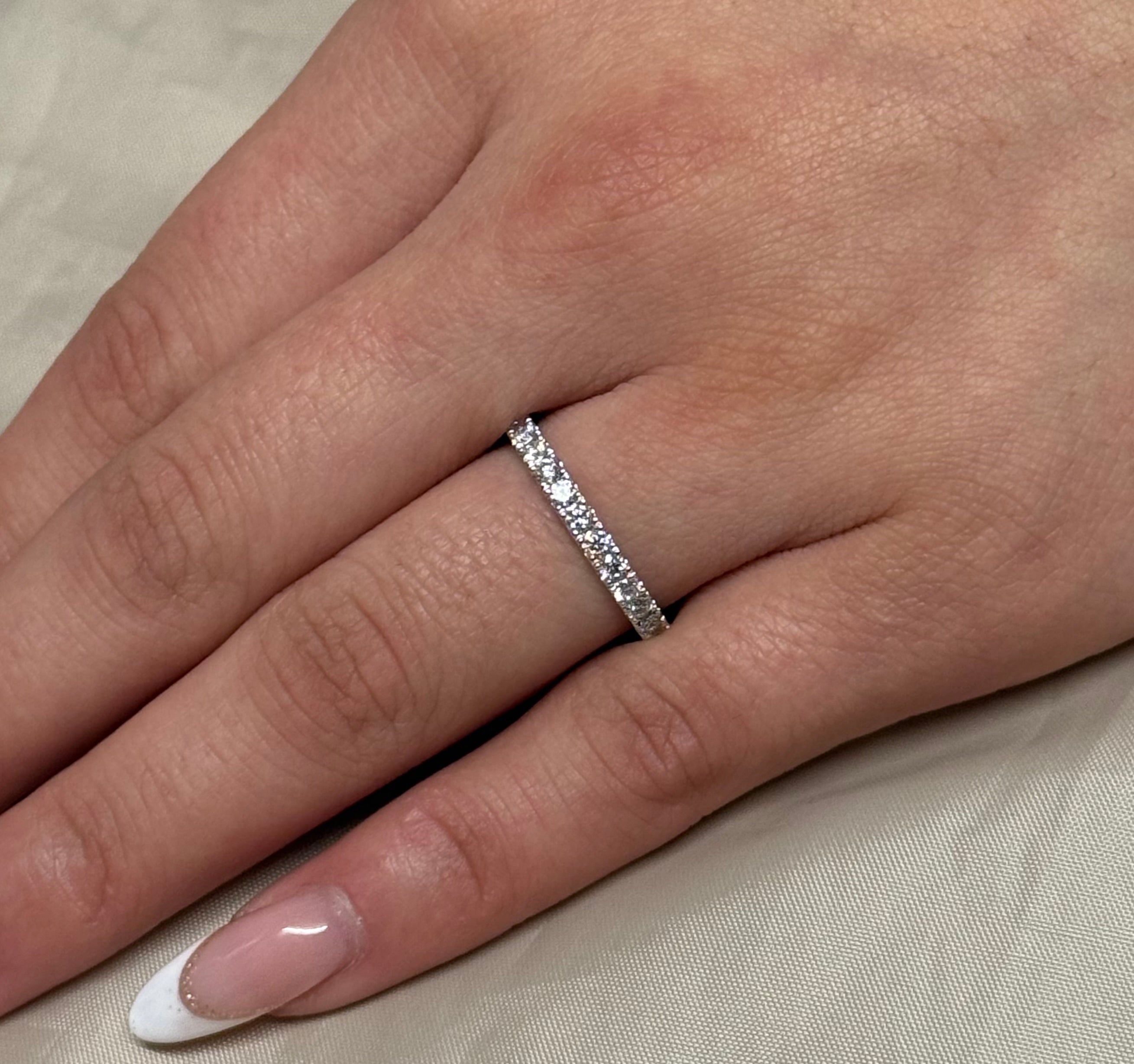 9k Yellow Gold 75pt Laboratory Grown Diamond Band