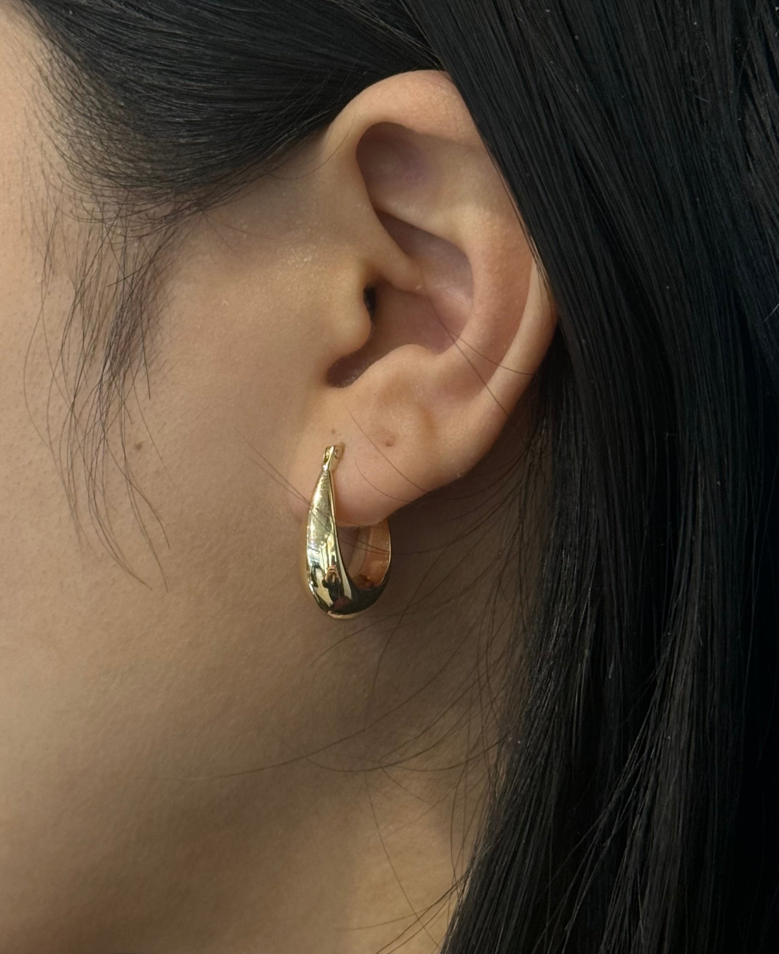 9ct Yellow Gold Chunky Hoop Earrings