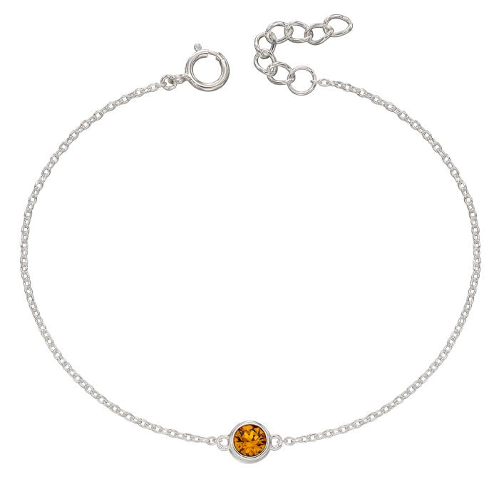 Sterling Silver November Birthstone Bracelet