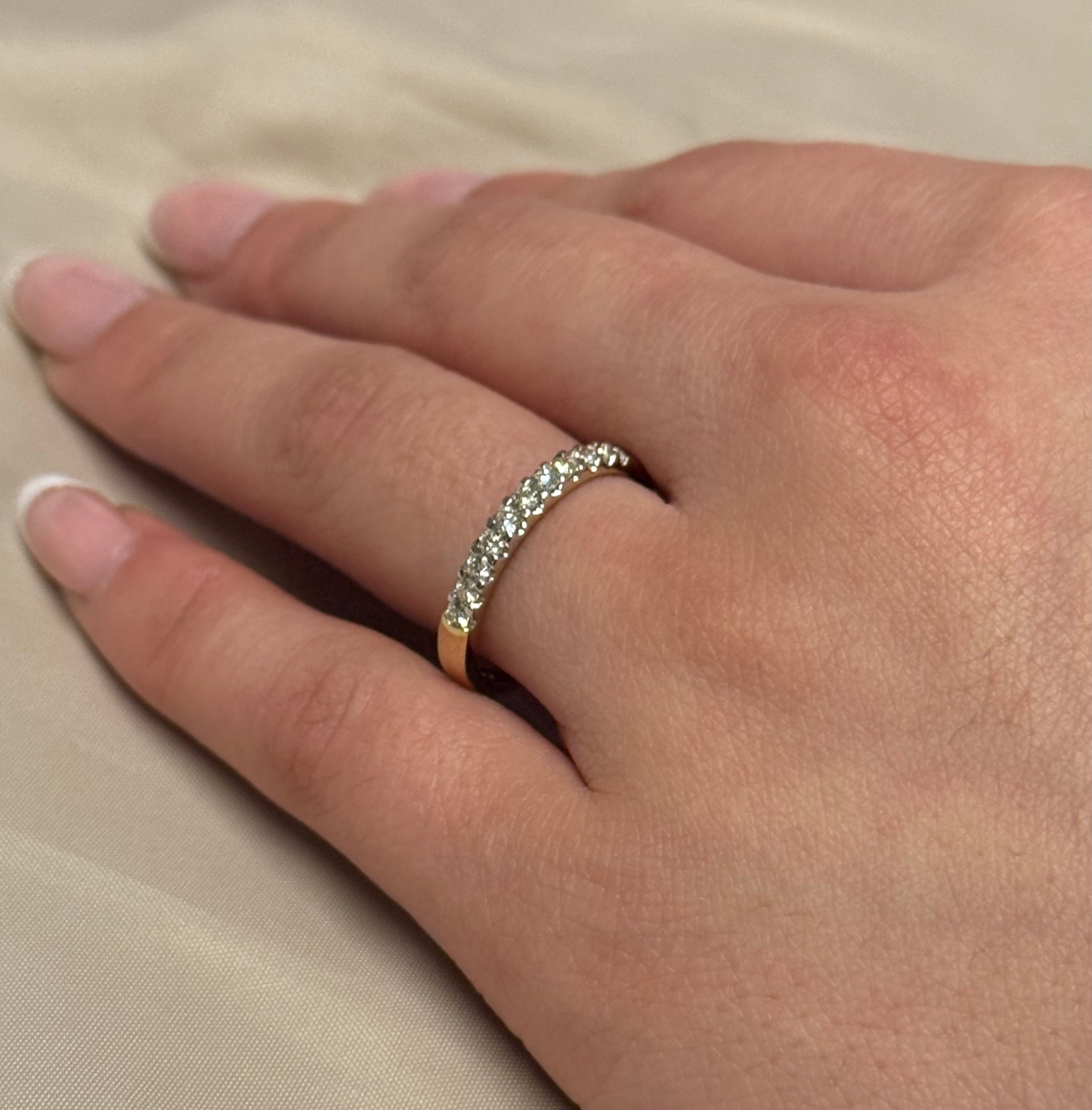 9K Yellow Gold Diamond Band