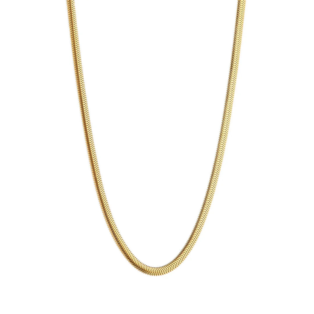 Gold Plated Sterling Silver Snake Necklace