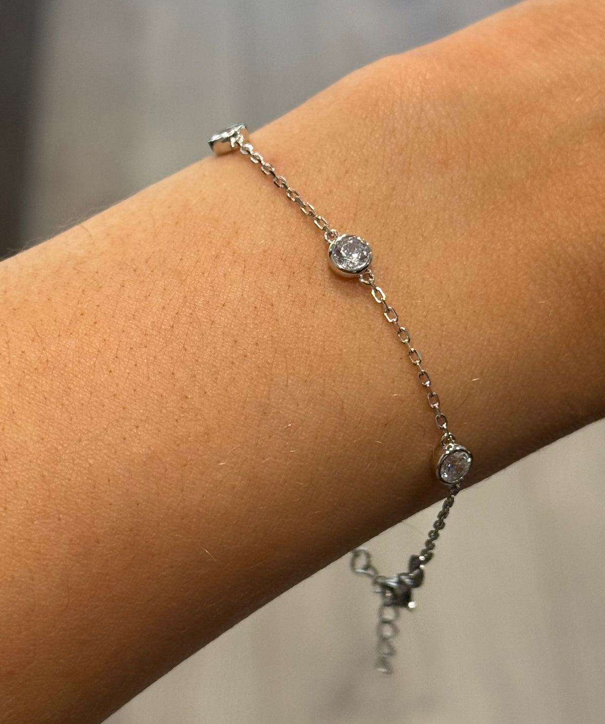 Sterling Silver Rubover Cz Bracelet
