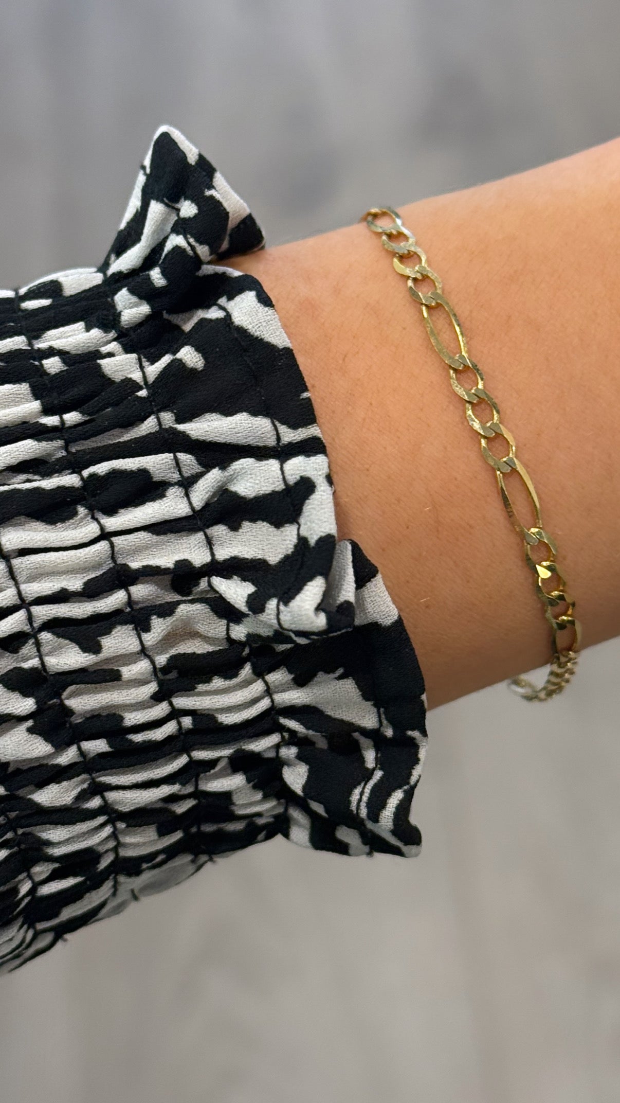 9ct Yellow Gold Figaro Bracelet