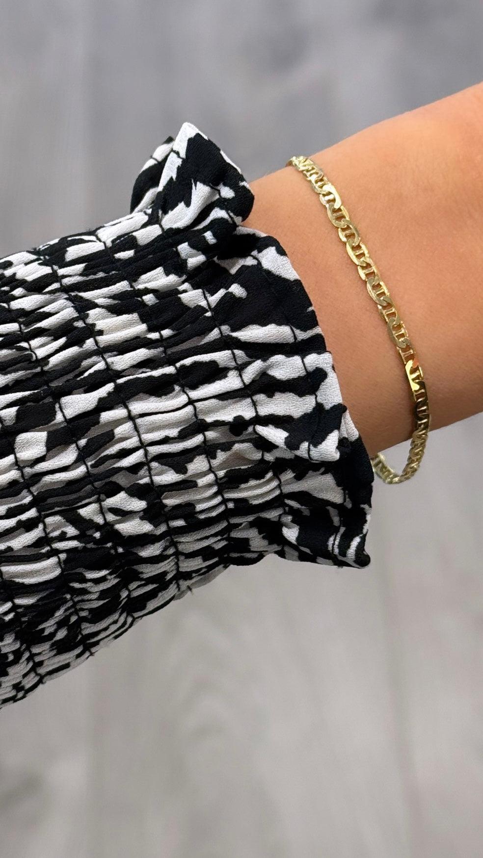 9ct Yellow Gold Flat Marine Link Bracelet
