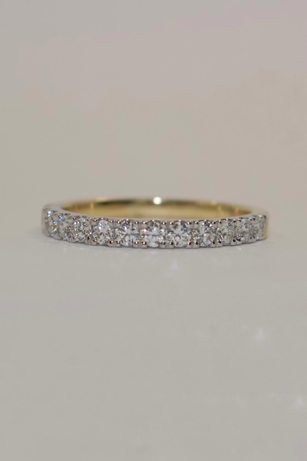 9k Yellow Gold 75pt Laboratory Grown Diamond Band