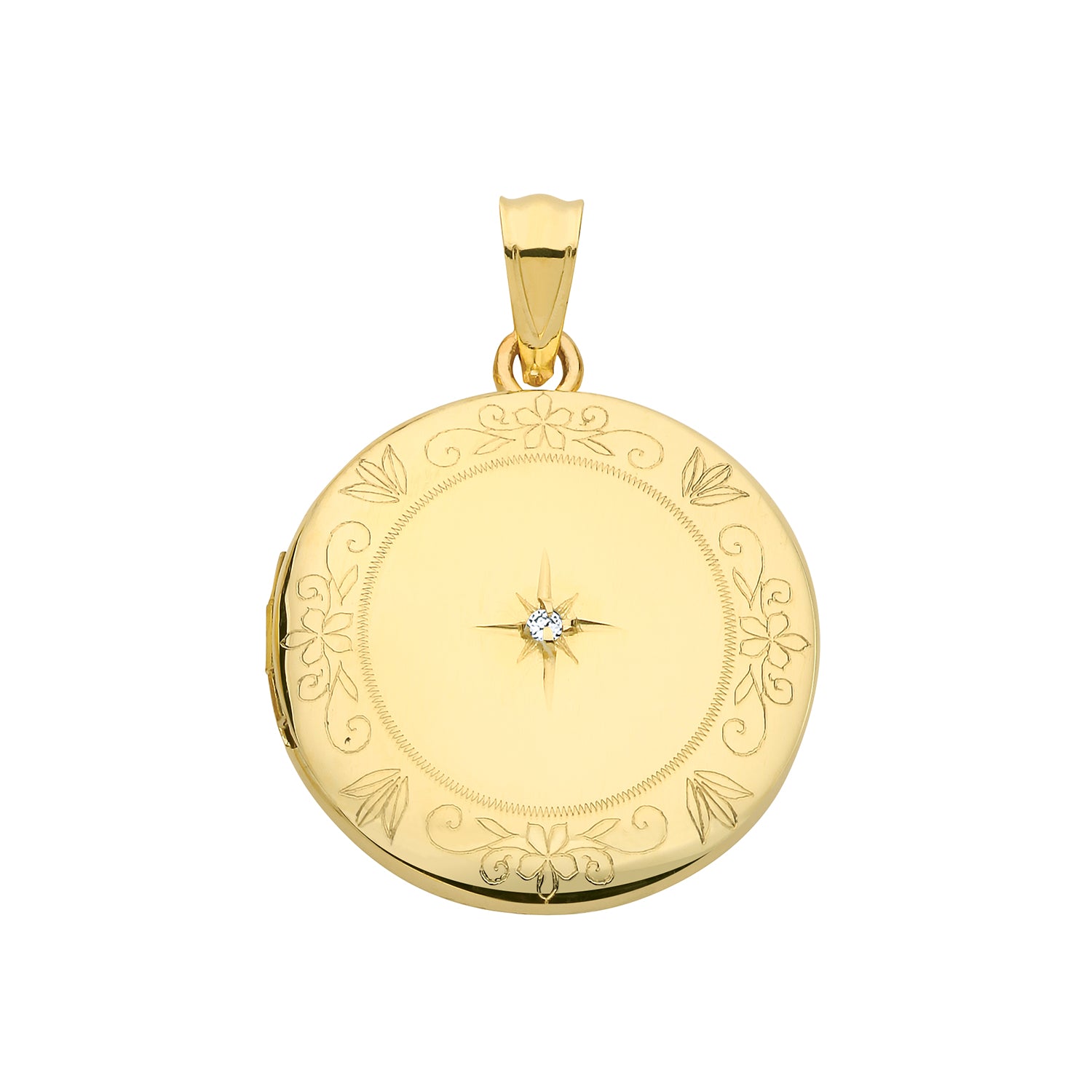 9ct Round CZ Locket