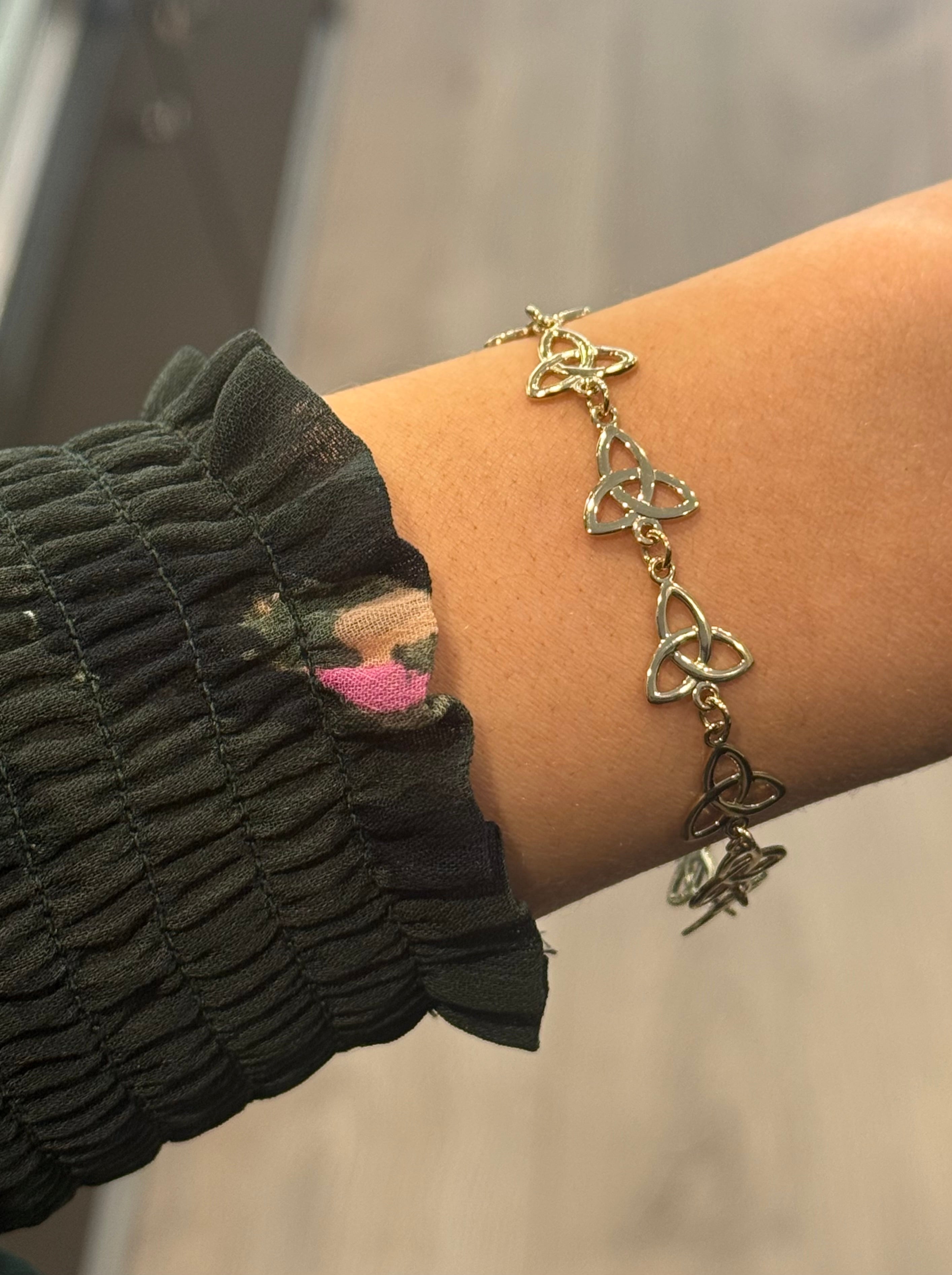 9ct Yellow Gold Trinity Bracelet