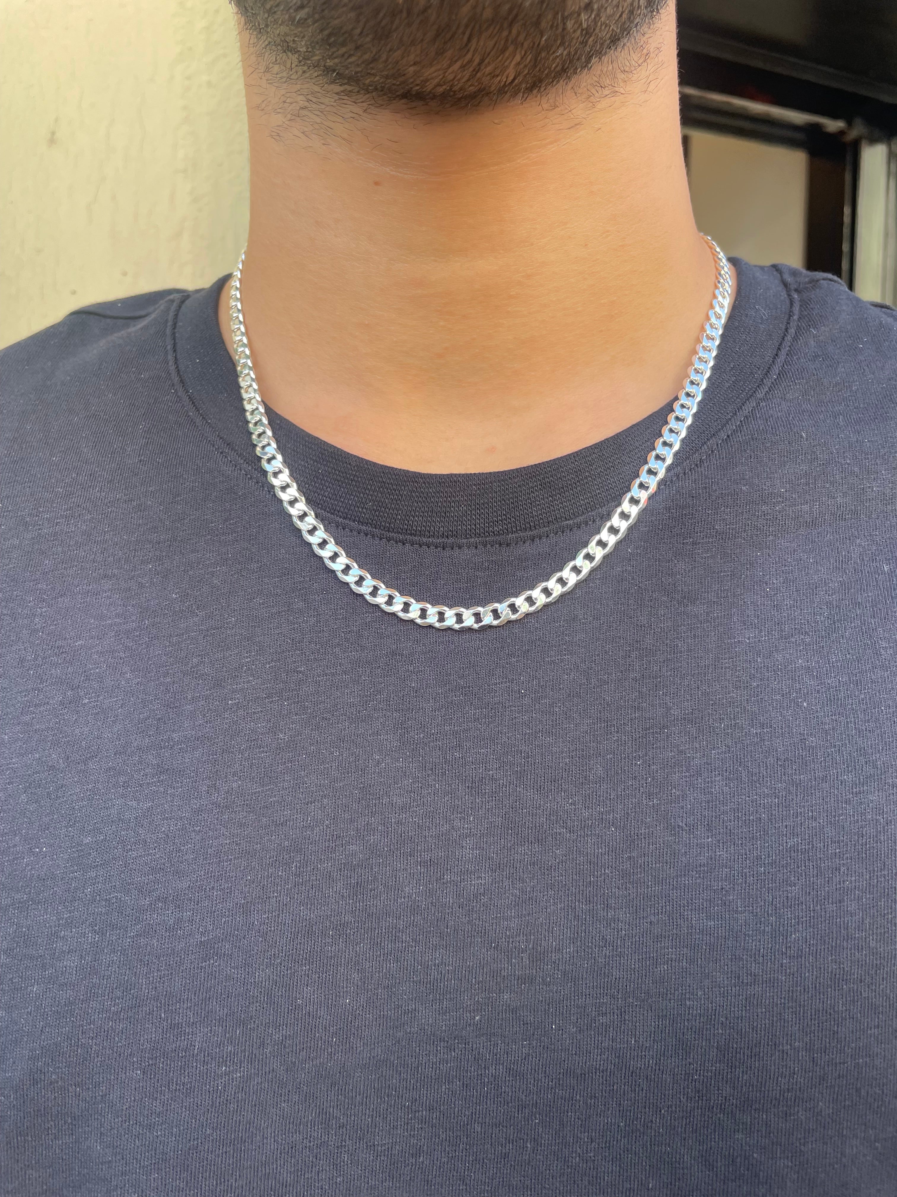 Sterling Silver Mens Small Curb Chain