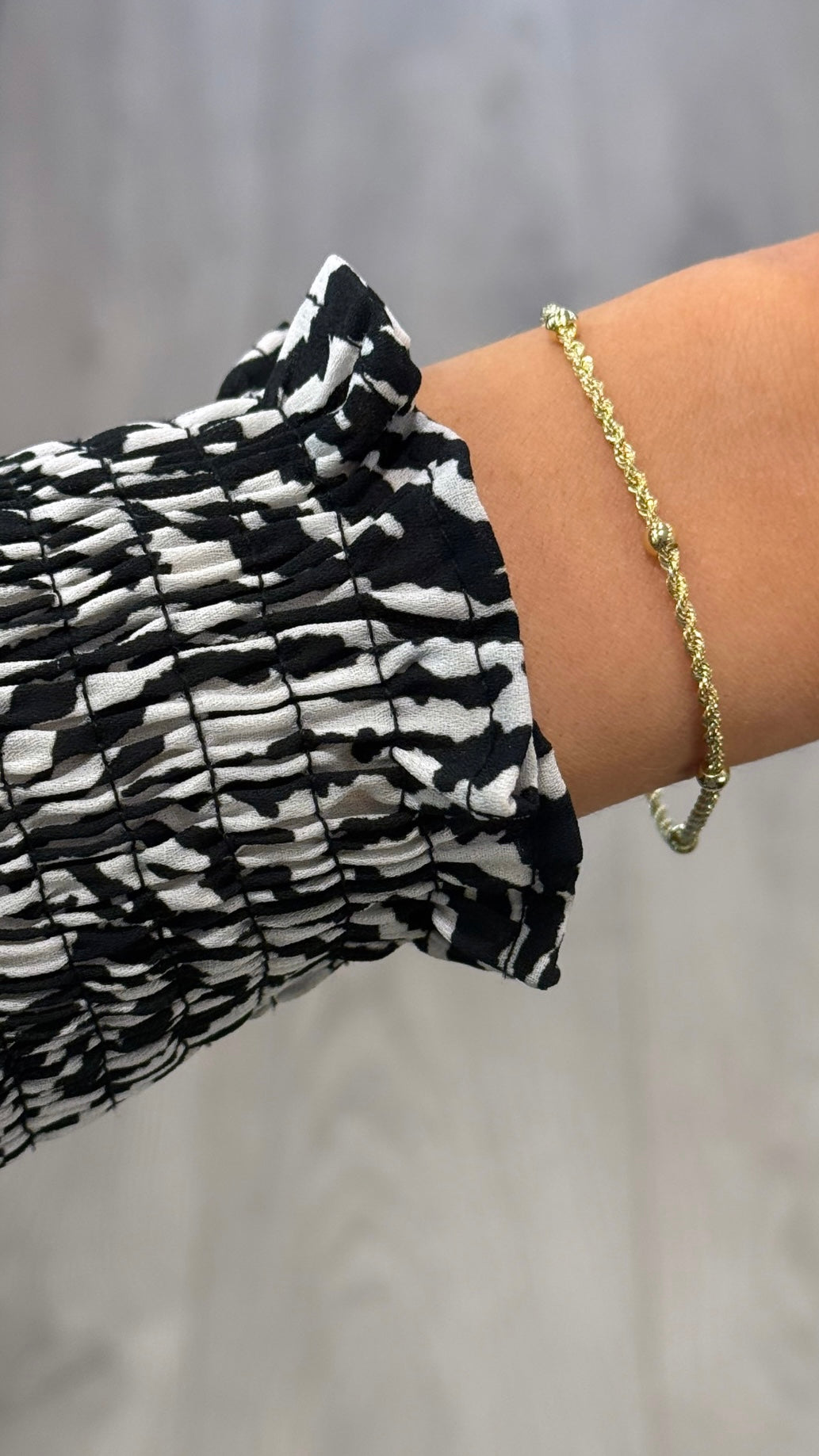 9ct Yellow Gold Rope Ball Bracelet