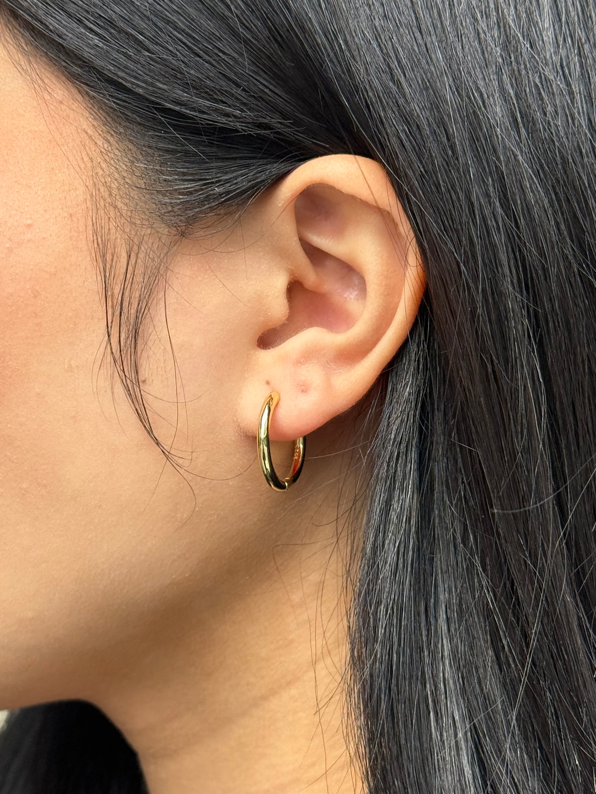 Gold Plated Sterling Silver Hoops