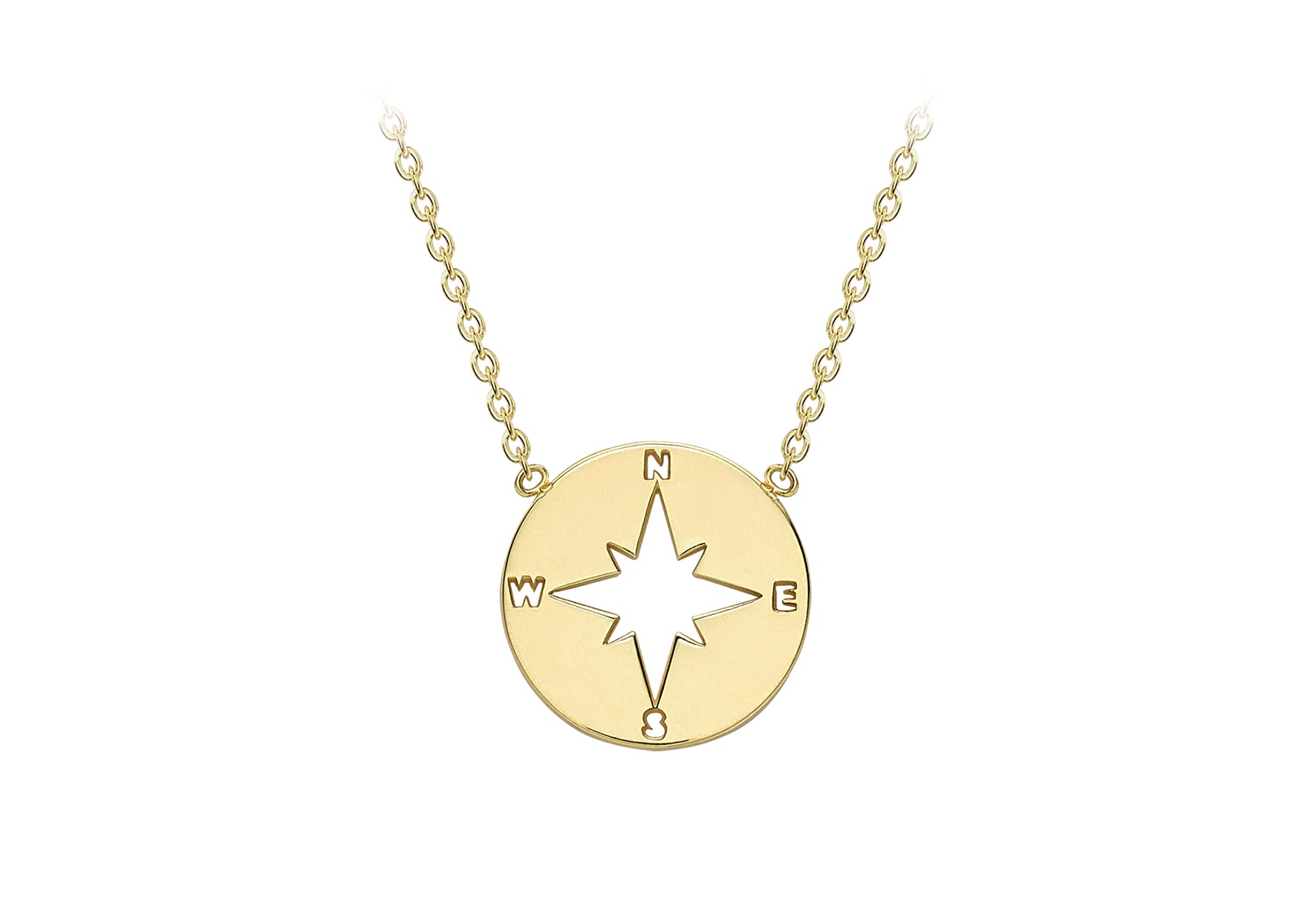 9ct Yellow Gold Compass Pendant
