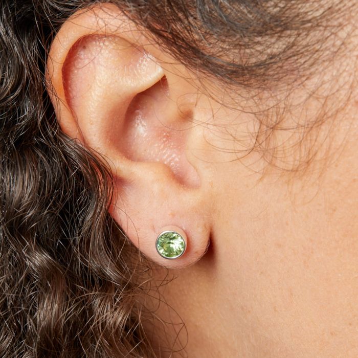 Sterling Silver August Birthstone Earrings