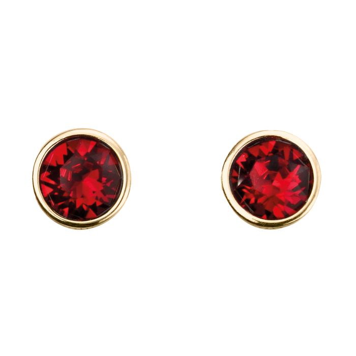 Yellow Gold Plated Sterling Silver July Birthstone Earrings