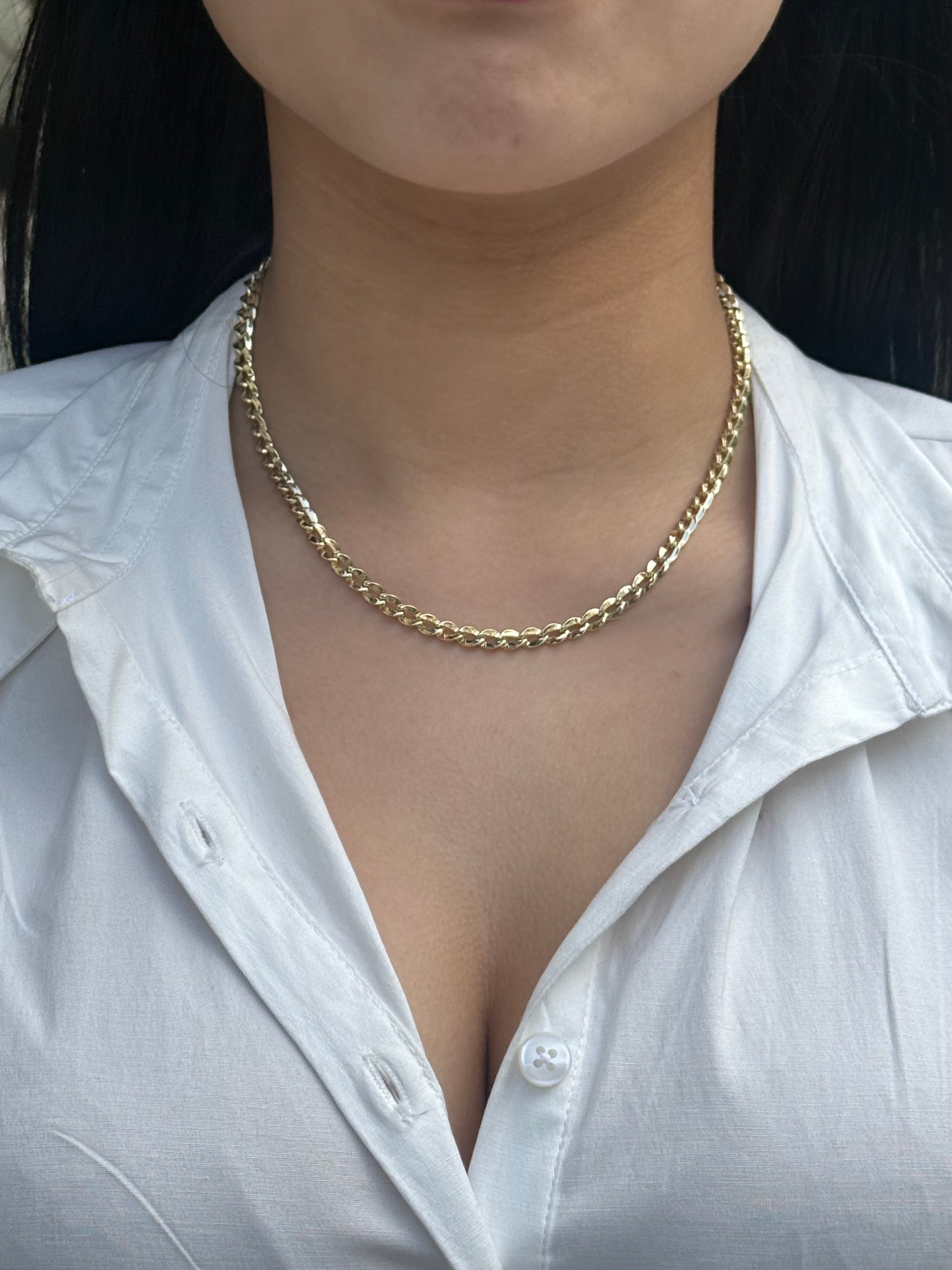 9ct Yellow Gold Oval Curb Chain
