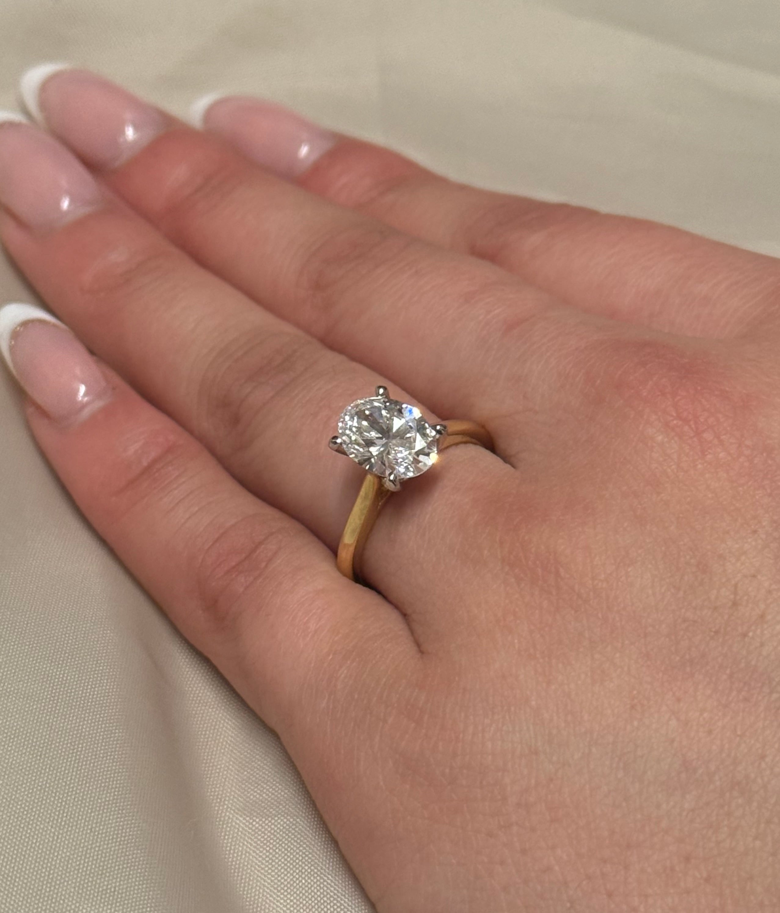 18K Yellow Gold 2.01ct Oval Laboratory Grown Diamond Ring