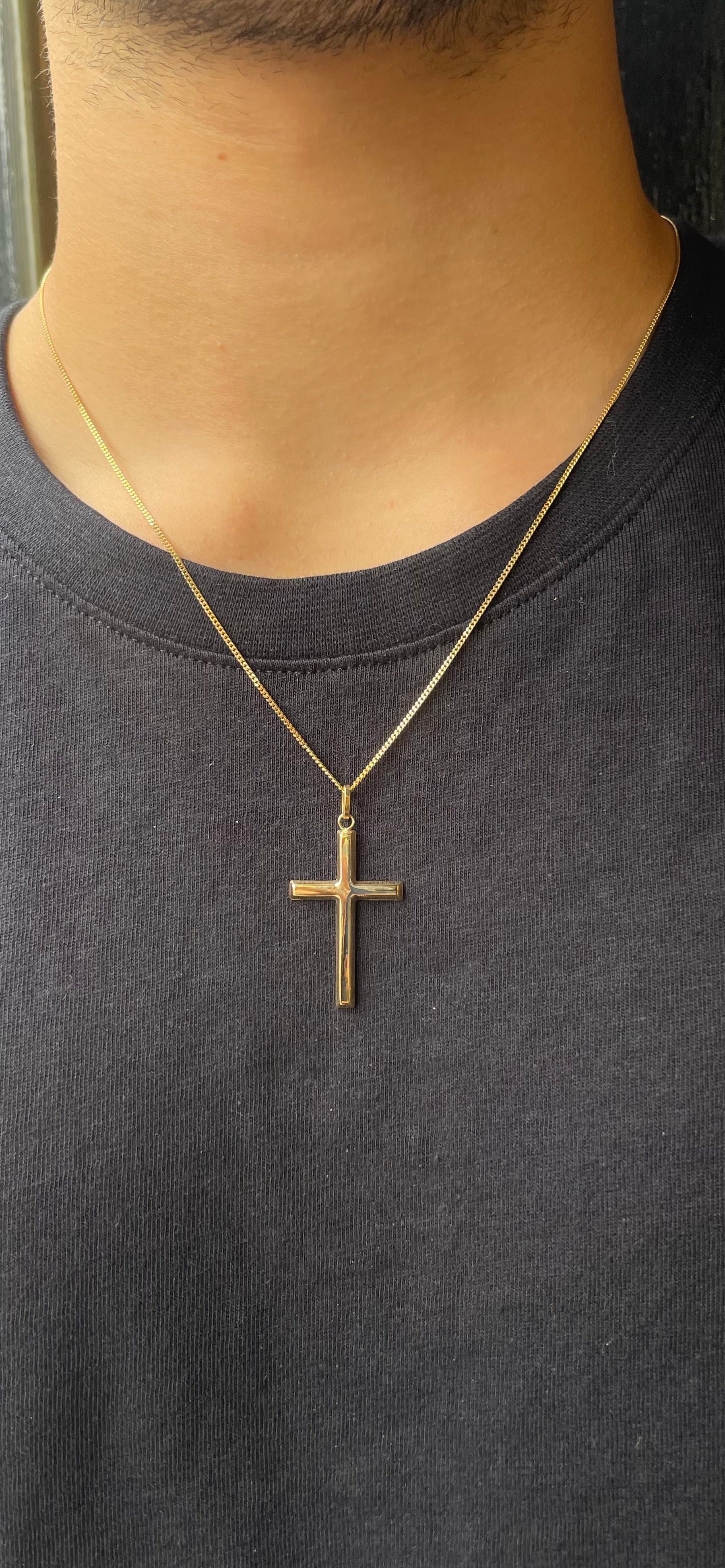 9ct Yellow Gold Plain Cross