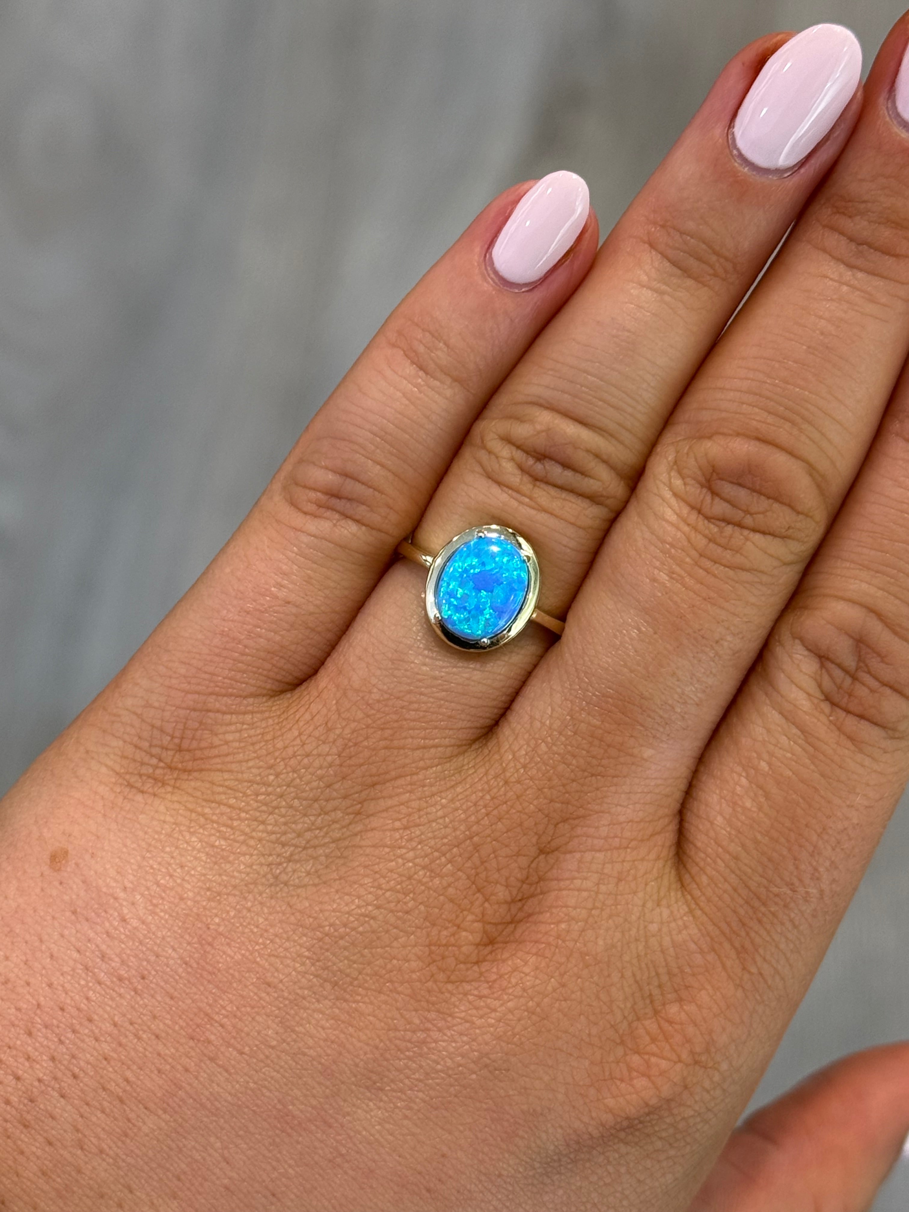 9ct Yellow Gold Opalite Ring