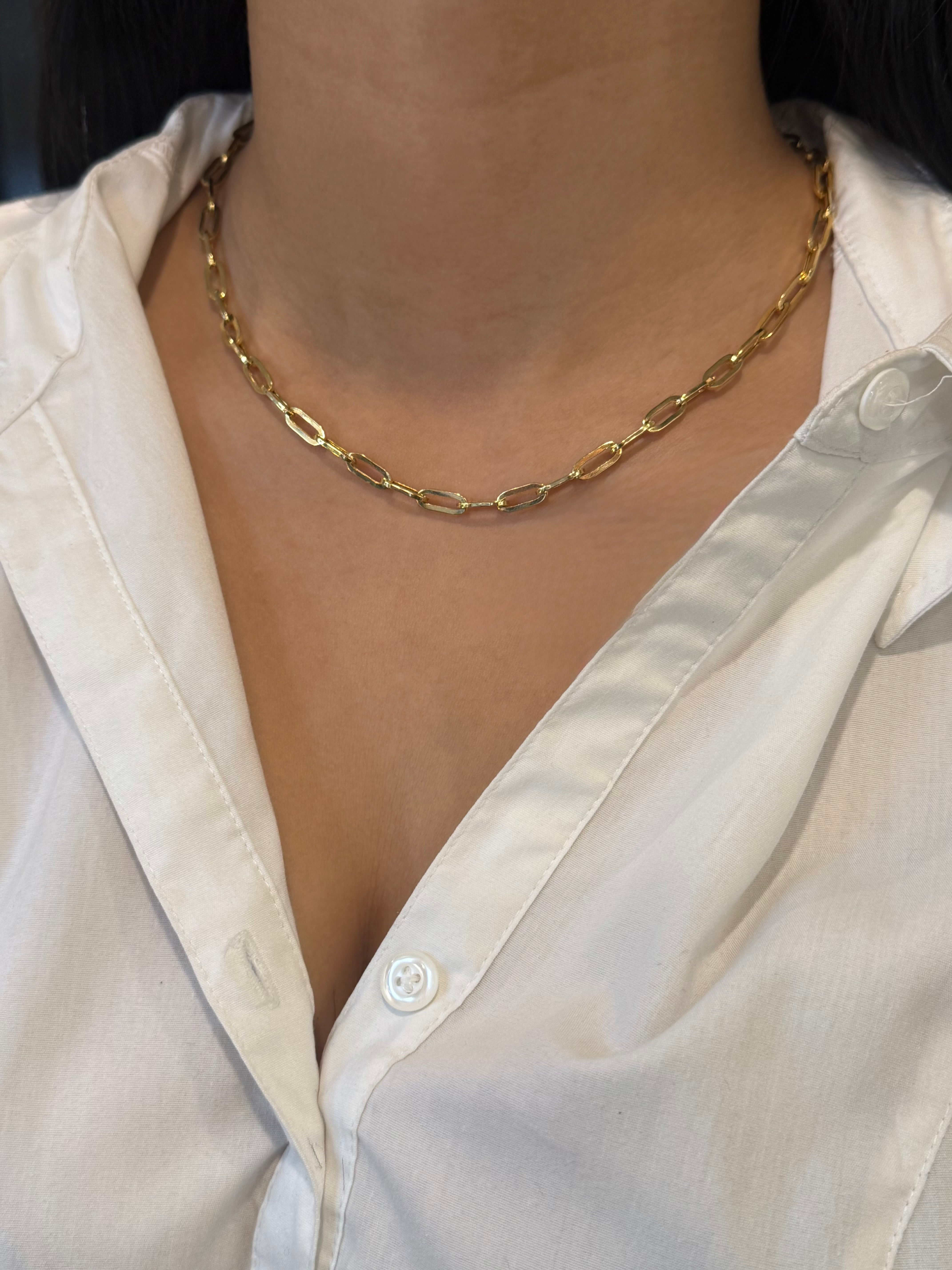 9ct Yellow Gold Large Paperlink Necklace