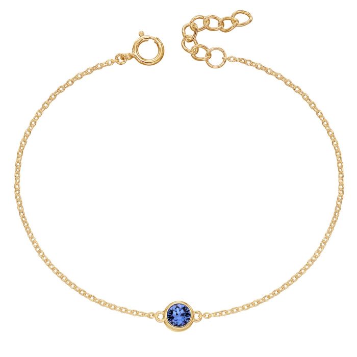 Yellow Gold Plated Sterling Silver September Birthstone Bracelet