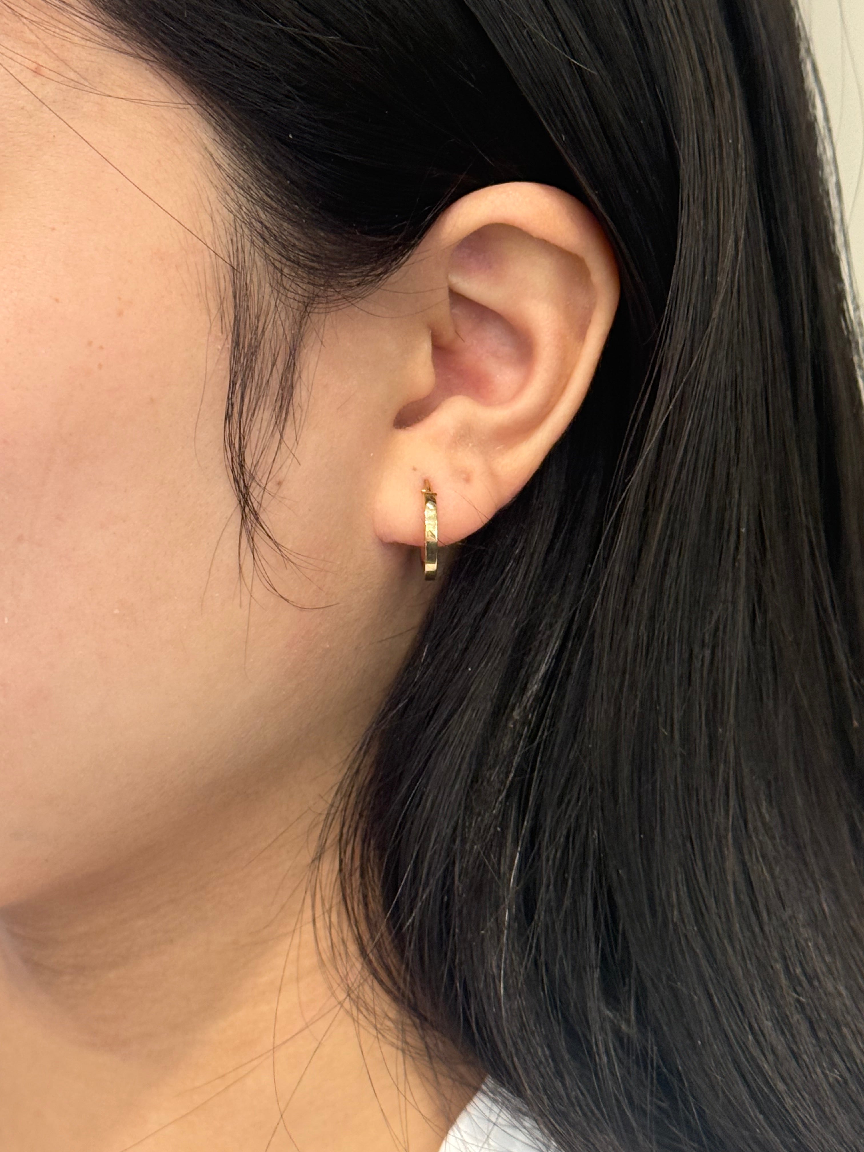9ct Yellow Gold Flat Court Hoops
