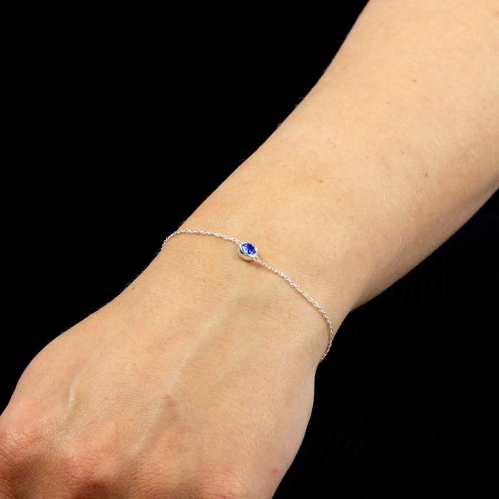 Sterling Silver September Birthstone Bracelet