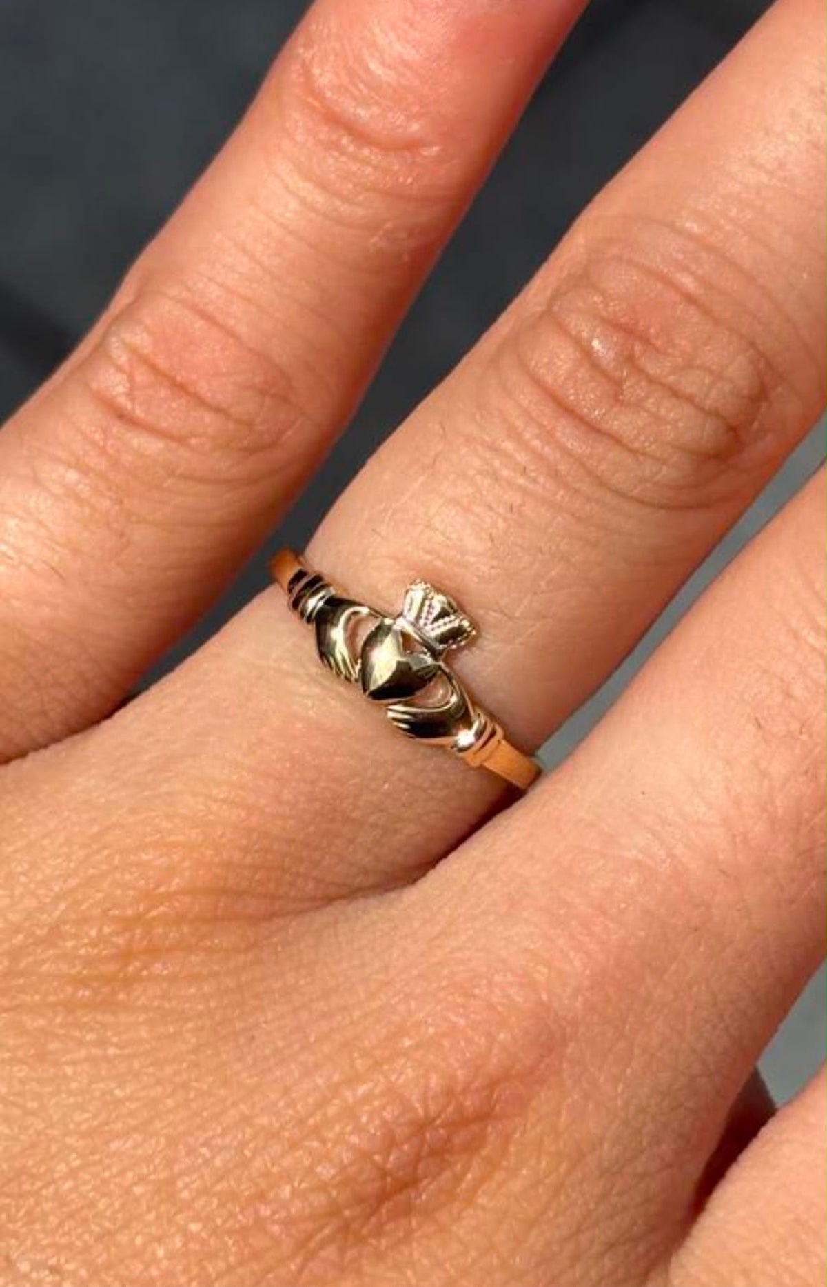 Gold Filled Dainty Claddagh Ring