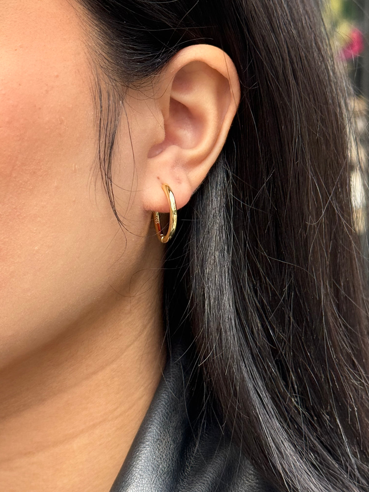 Gold Plated Sterling Silver Hoops