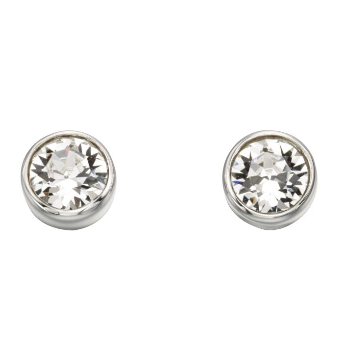 Sterling Silver April Birthstone Earrings