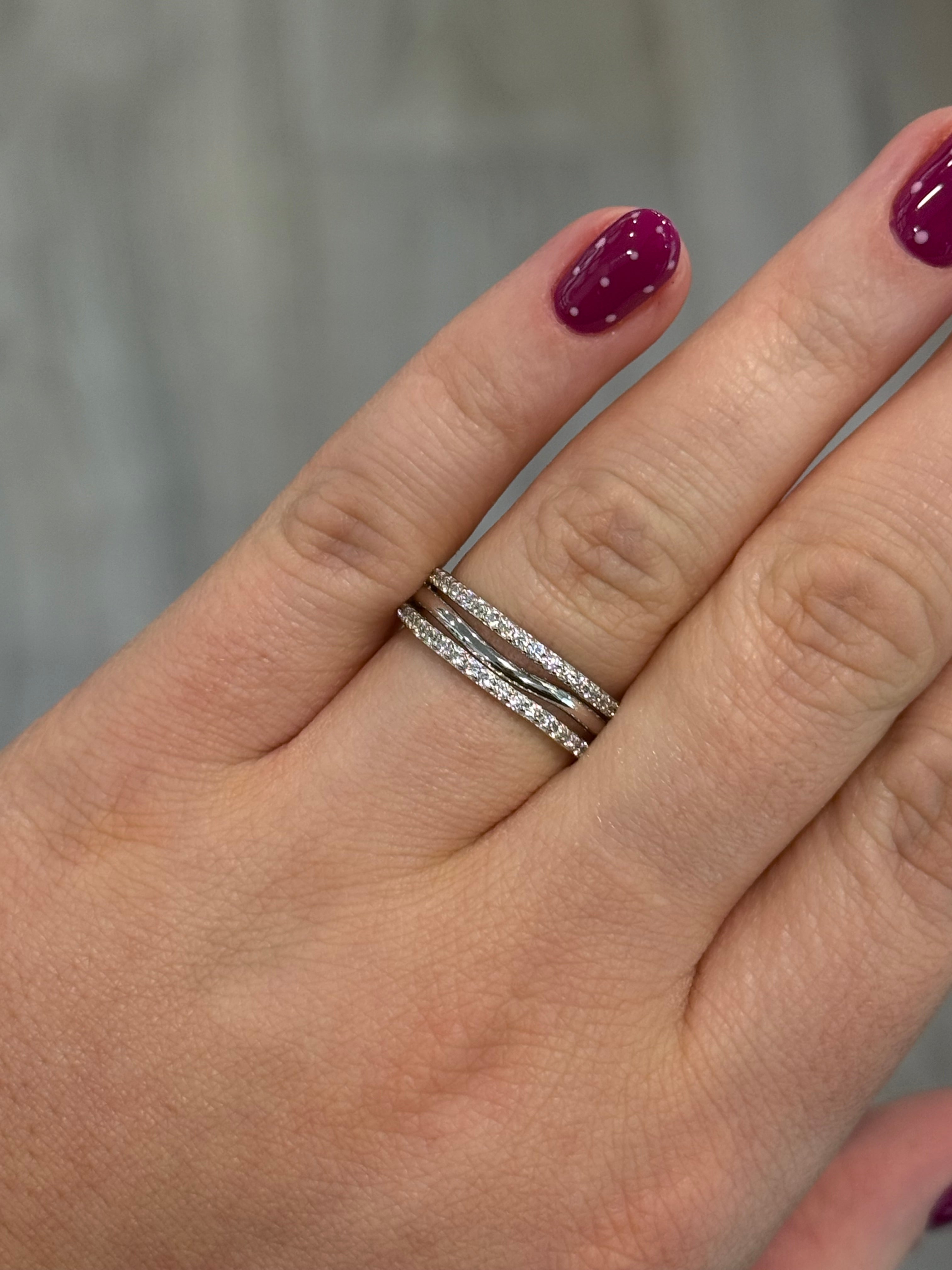 Sterling Silver Cz Dress Band