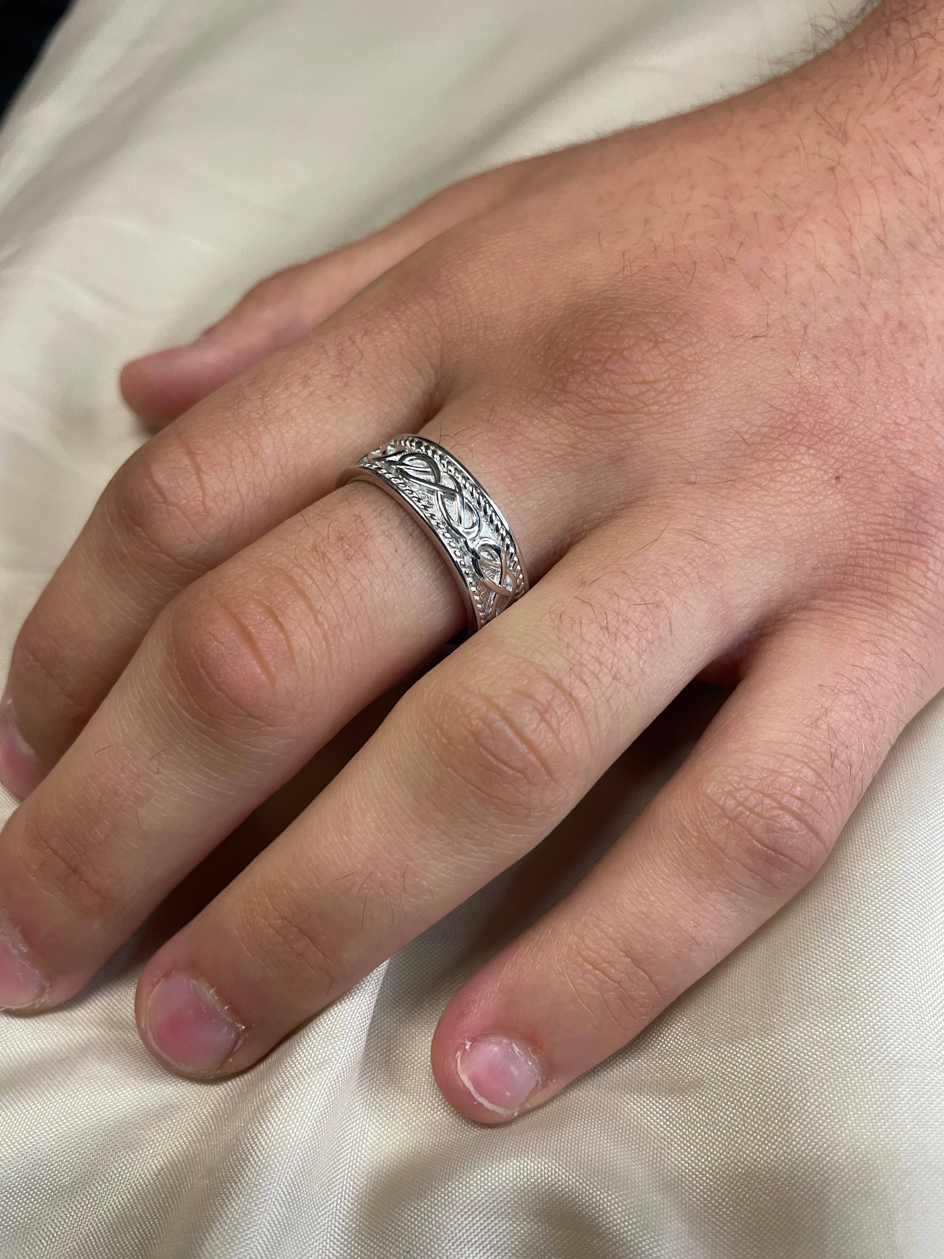 Sterling Silver Mens Celtic Design Ring
