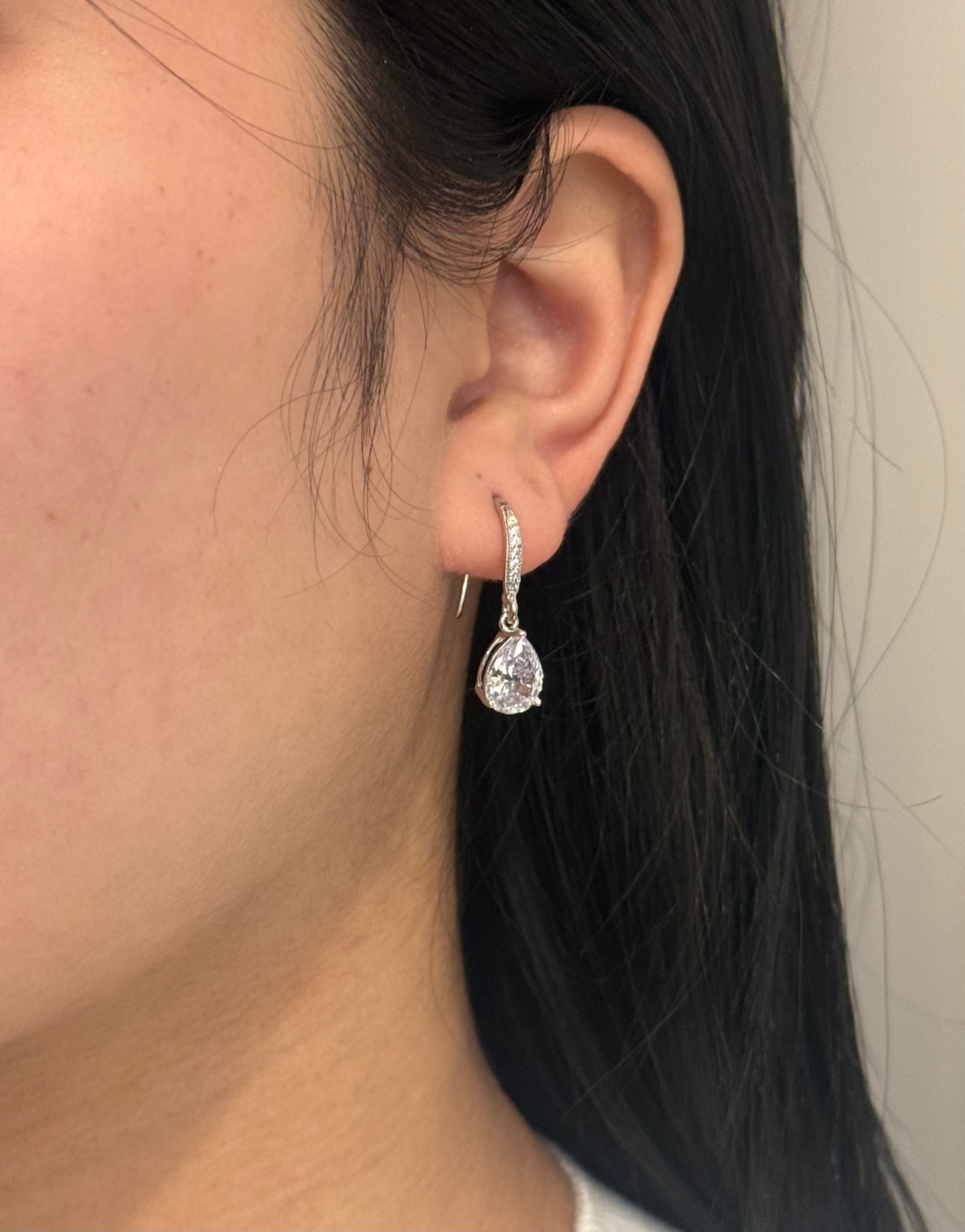 Sterling Silver Pear Drop Earrings