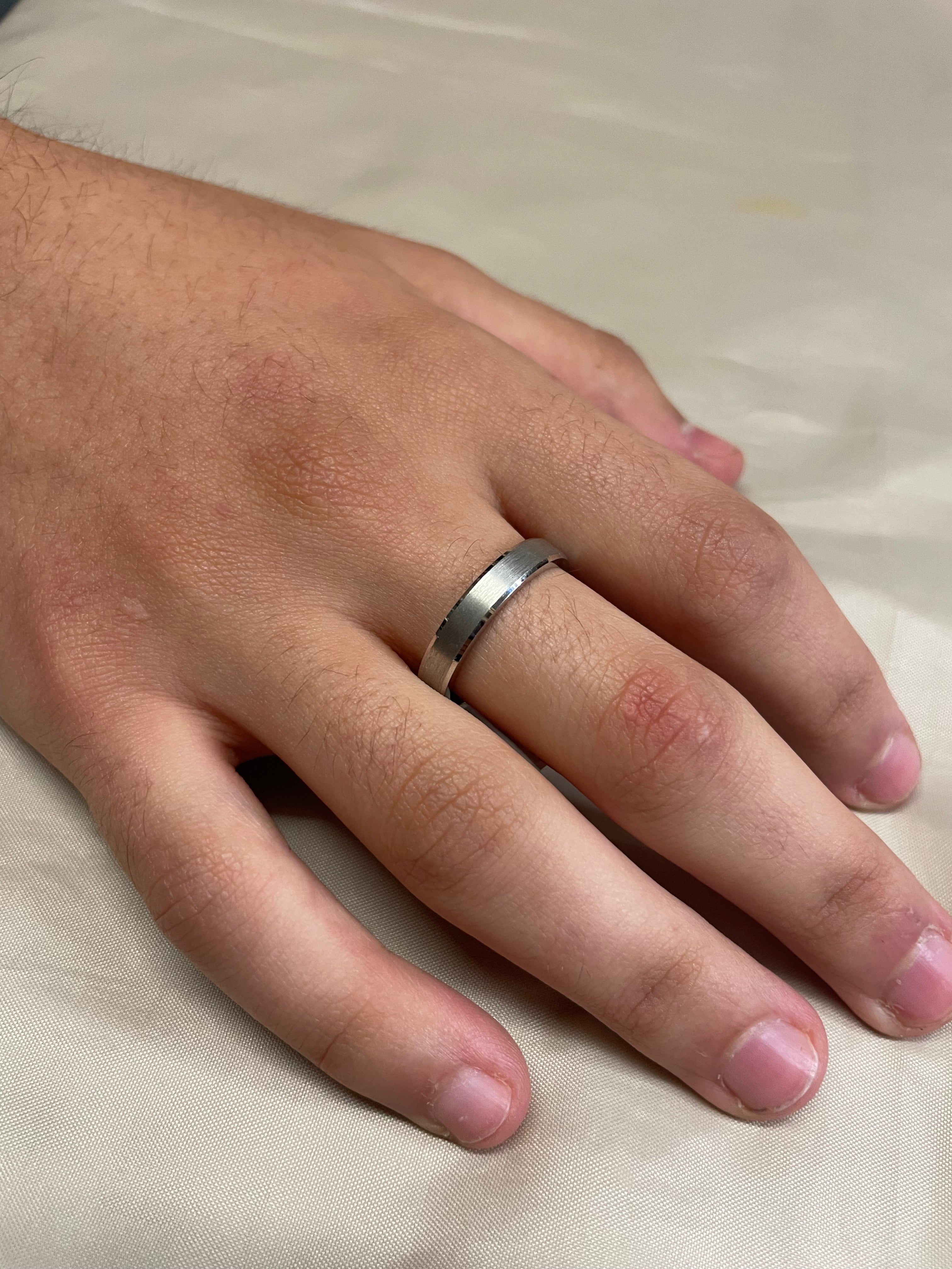 Sterling Silver Mens Matte Band