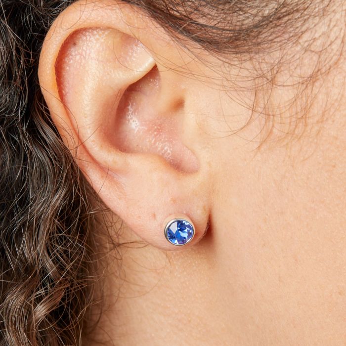 Sterling Silver September Birthstone Earrings