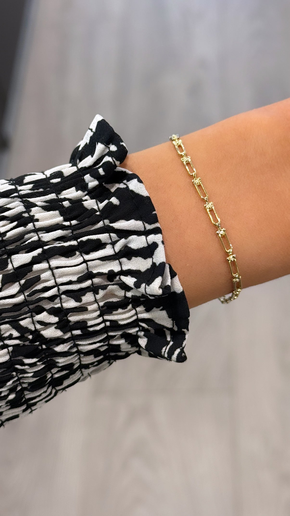 9ct Yellow Gold Flat Industrial Bracelet