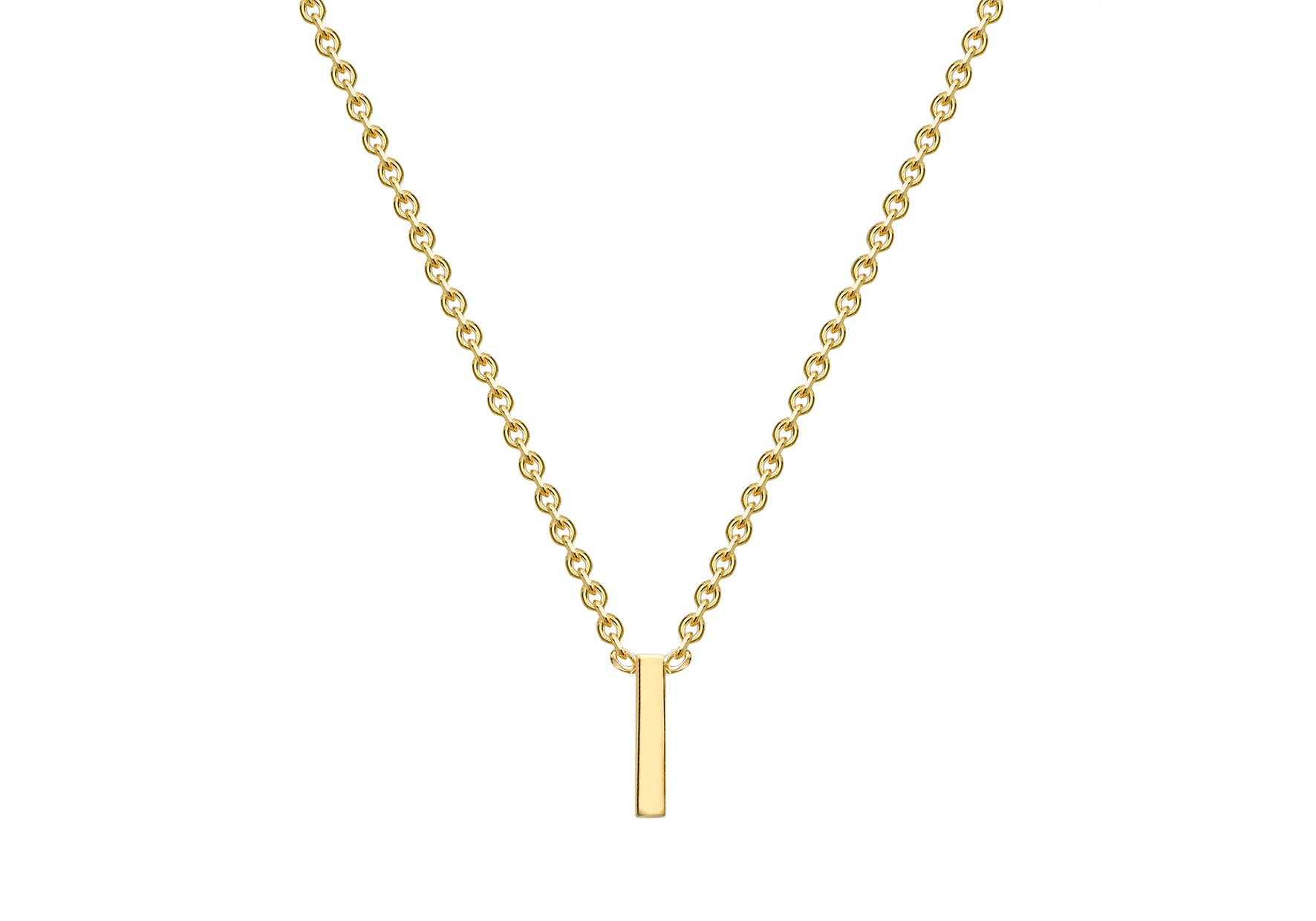 9ct Yellow Gold I Initial Necklace