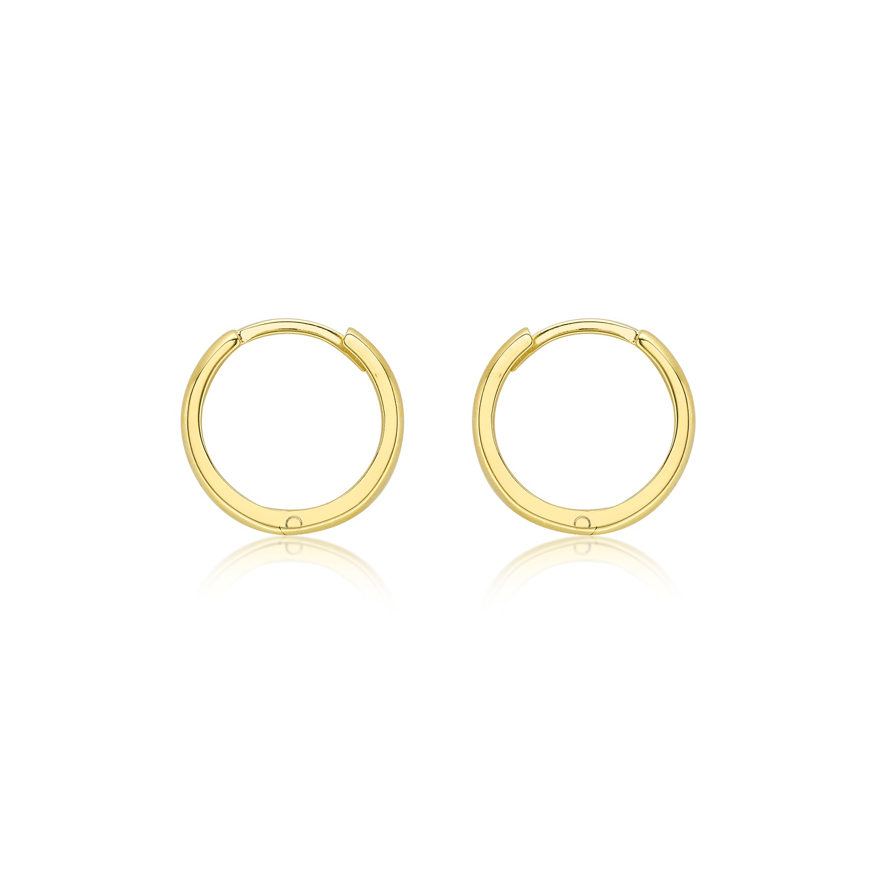 9ct Yellow Gold 12mm Hinged Hoops