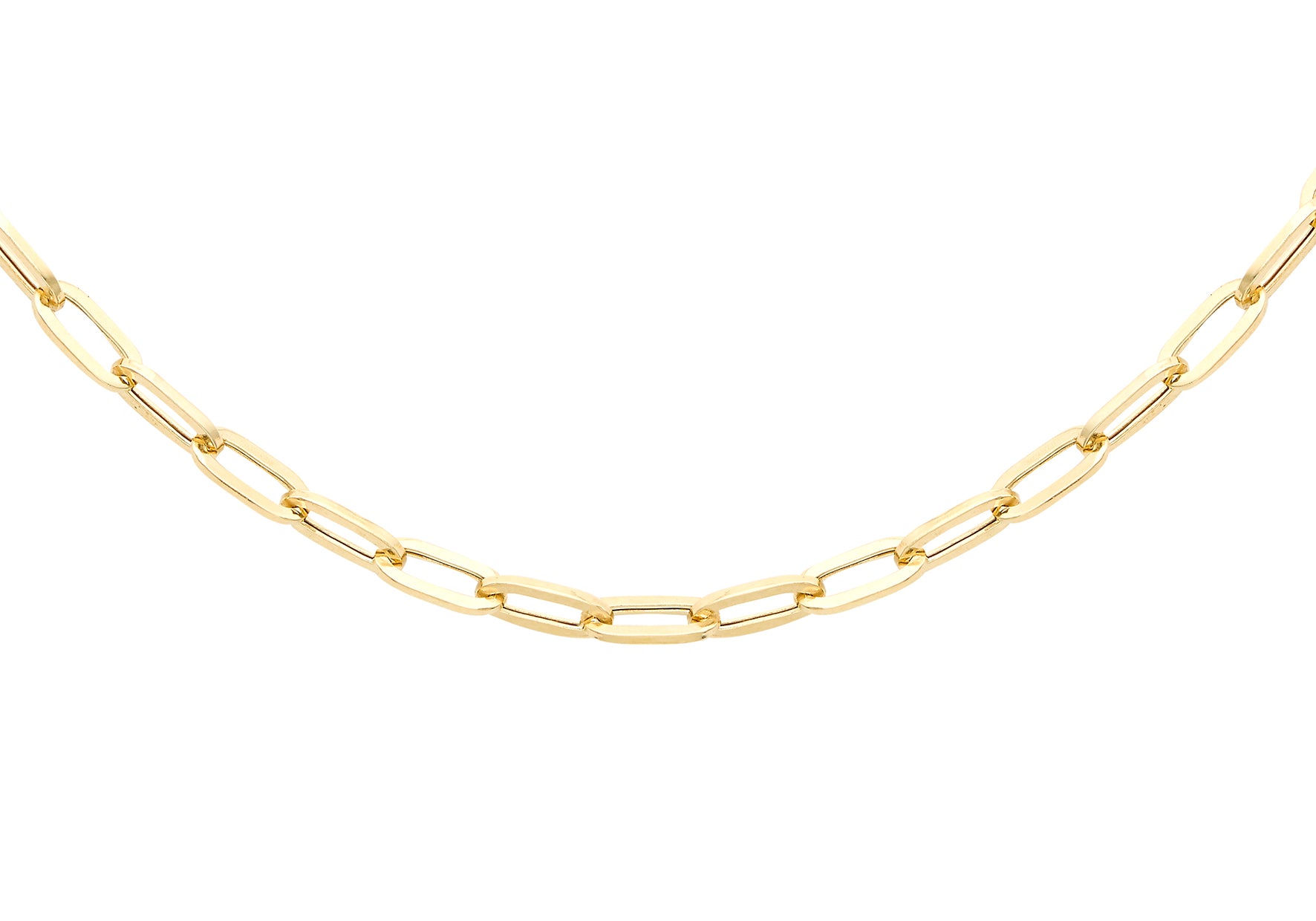 9ct Yellow Gold Medium Paperlink Necklace