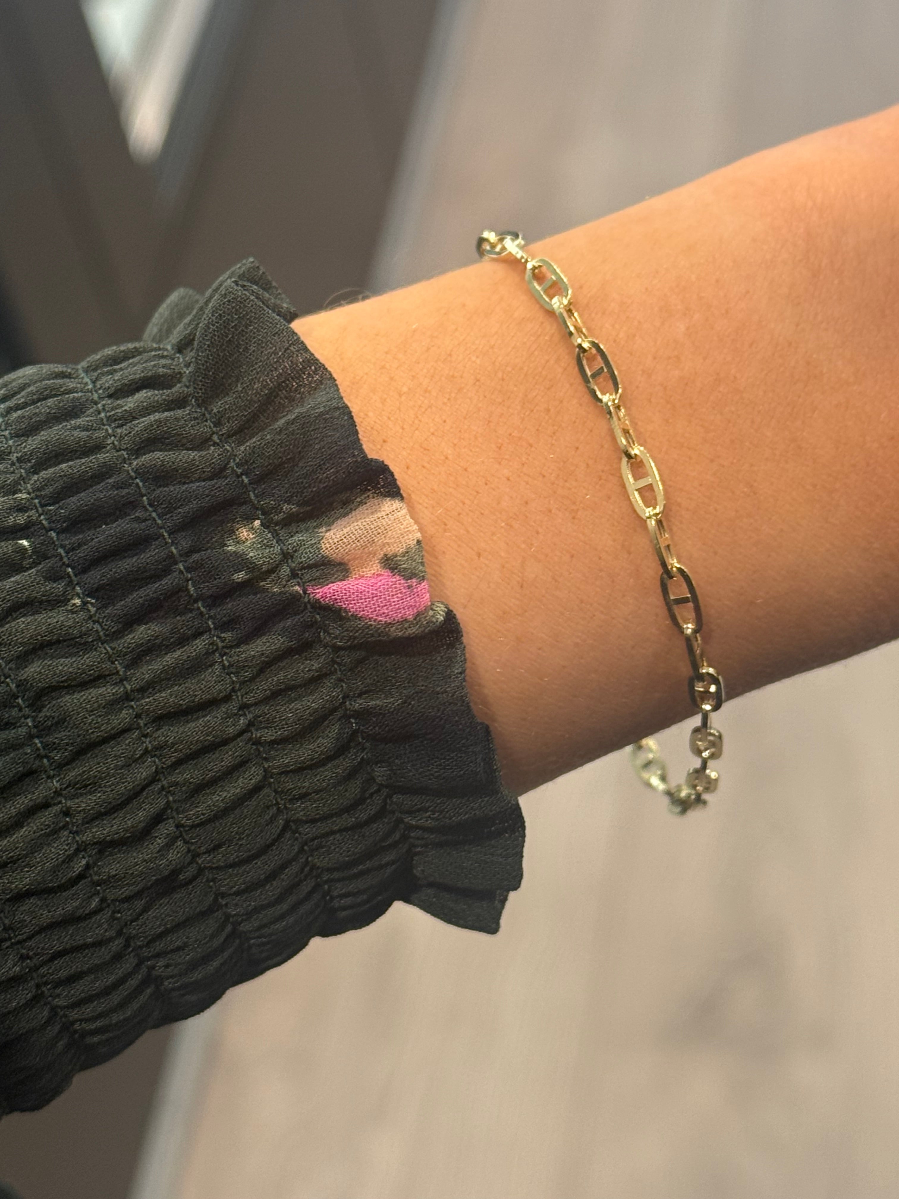9ct Yellow Gold Marine Bracelet