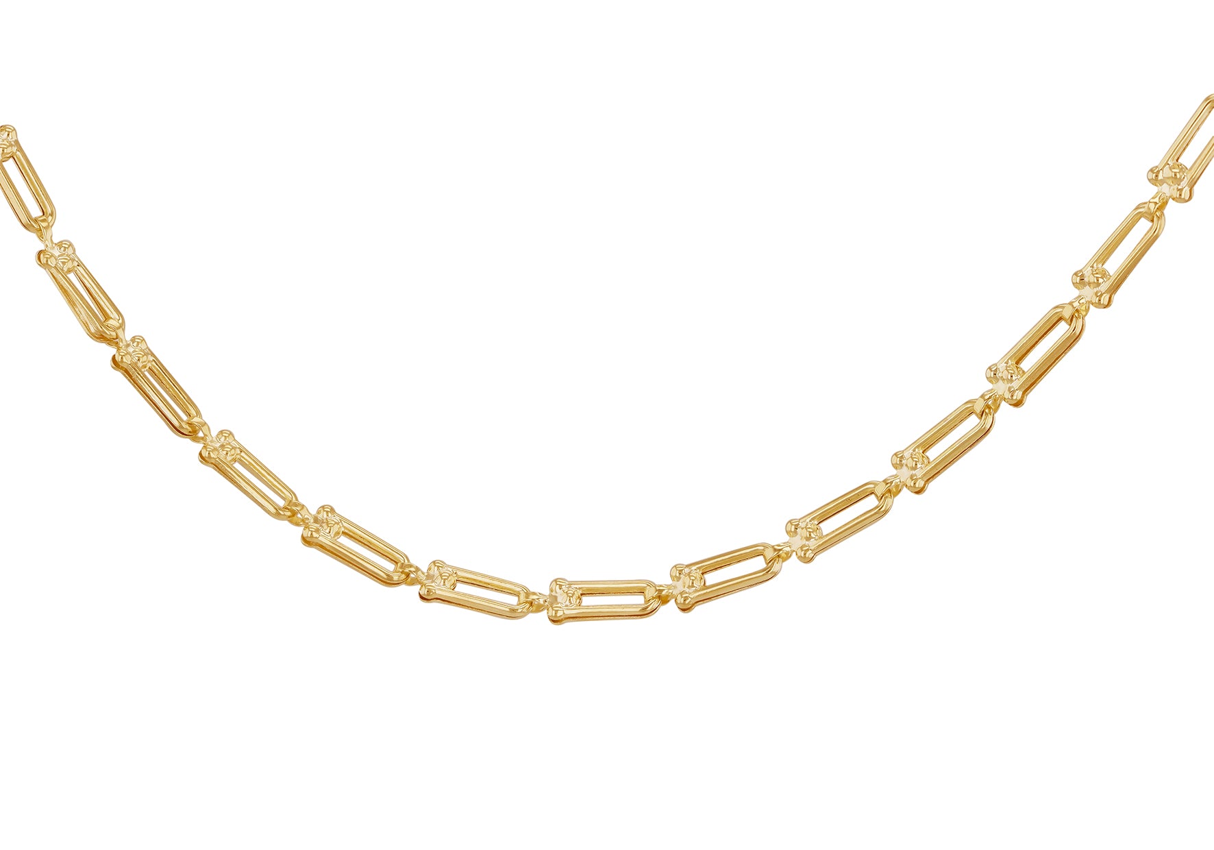 9ct Yellow Gold Industrial Necklace