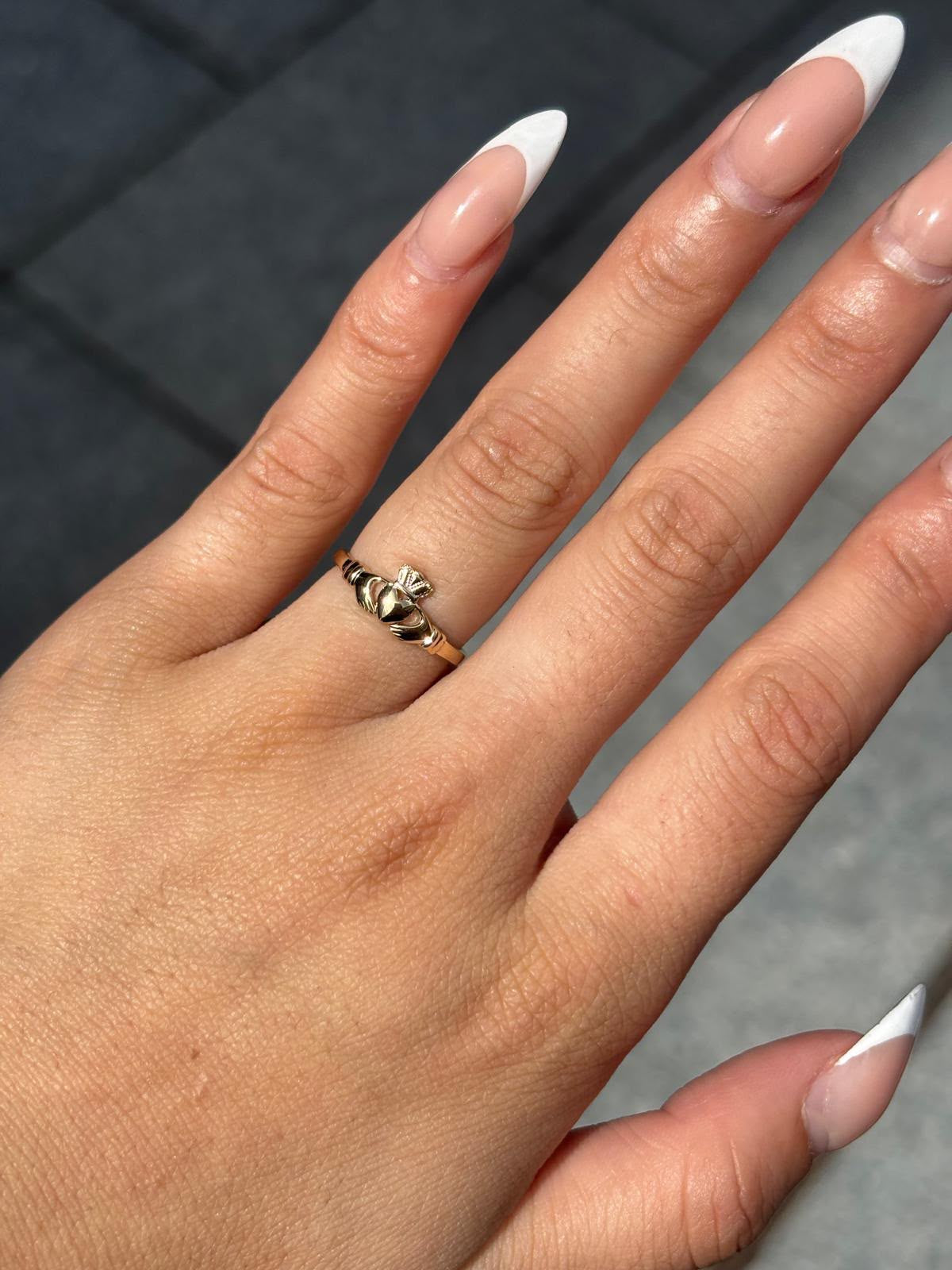 Gold Filled Dainty Claddagh Ring