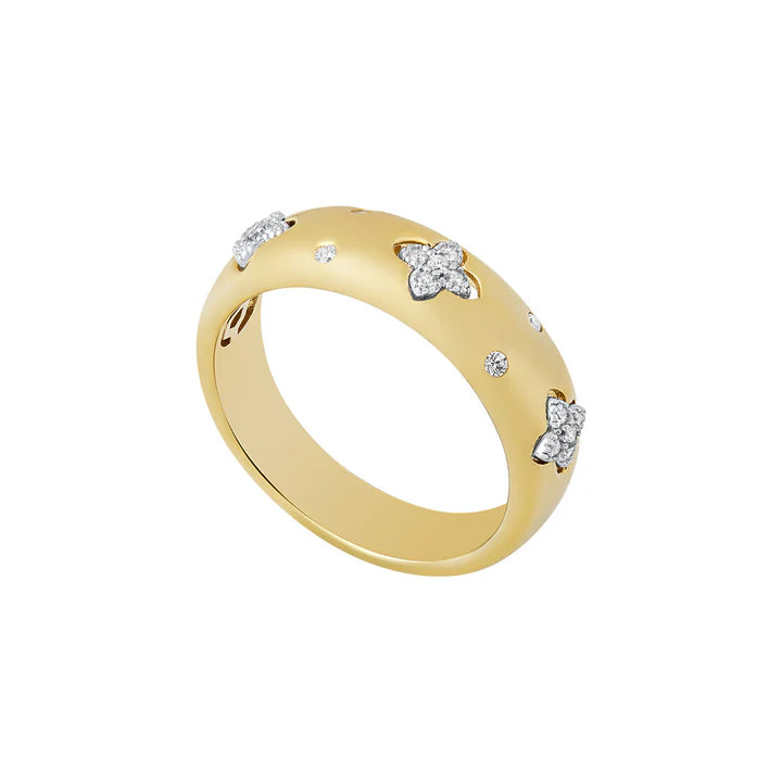 Gold Plated Chunky Flower Band