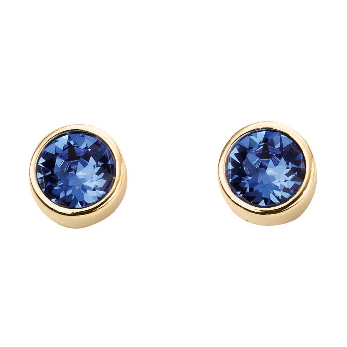 Yellow Gold Plated Sterling Silver September Birthstone Earrings