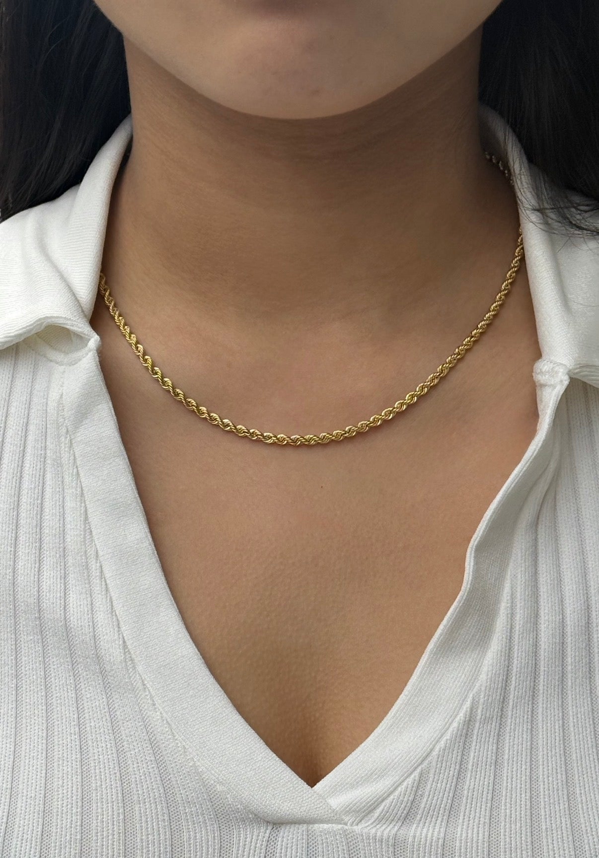 9ct Yellow Gold Rope Necklace