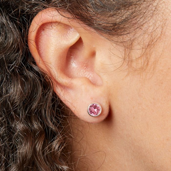 Sterling Silver October Birthstone Earrings
