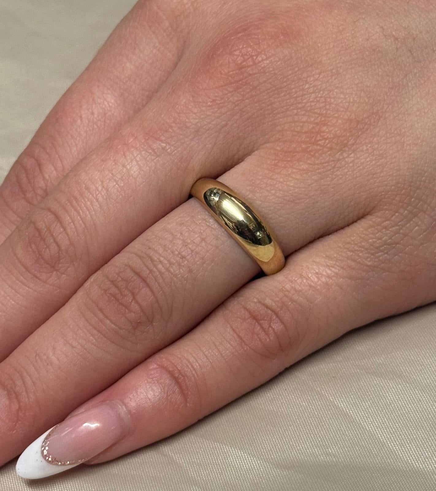 9K Yellow Gold Plain Gypsy Ring