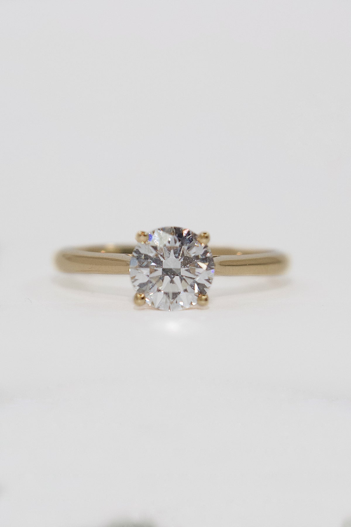 18K Yellow Gold 1ct Laboratory Grown Brilliant Cut Solitaire Ring